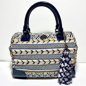 Tory Burch woven leather satchel